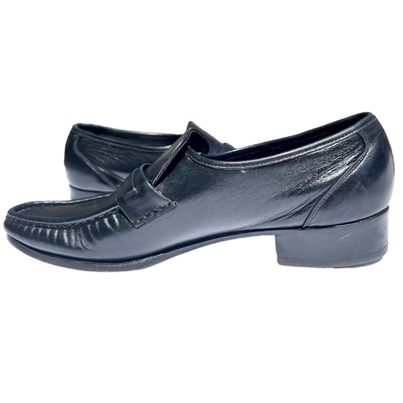 Mens Vintage Fendi Black Leather Loafers with 1” heel for added height Size 9.5 - Picture 5 of 12
